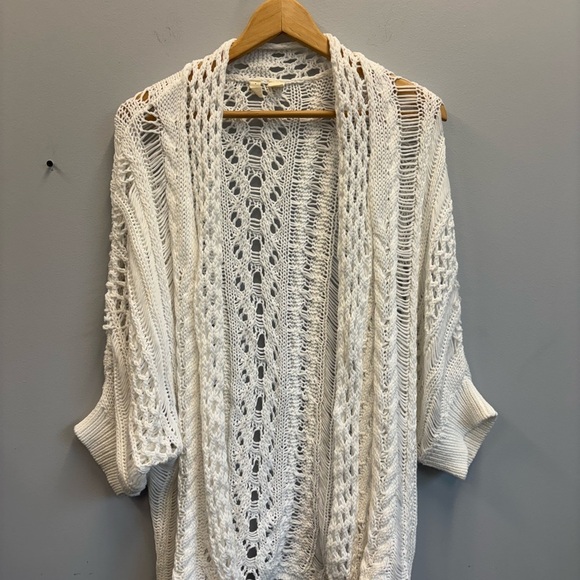 Moth Anthropologie large sweater Open-Knit Cardigan boho - Picture 1 of 10